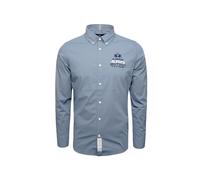 La Martina Camicia 'MAC601' blu colomba / bianco Uomo La Martina XL blu colomba / bianco