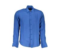 La Martina, ,Shirts ,Uomo ,Blu ,XL Camicia di lino blu
