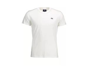 La Martina - Elegante tee bianca ricamata - - Tops - Uomo - Bianco - L