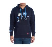 La Martina - Felpa con cappuccio e zip con grafiche uniche - - Sweatshirts & Hoodies - Uomo - Blu - L