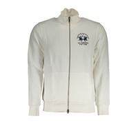 La Martina, ,Sweatshirts & Hoodies ,Uomo ,Bianco ,2XL Felpa Bianca in Cotone con Zip Frontale