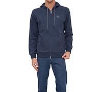 La Martina MAN FLEECE FULL ZIP HOODED COT BLU