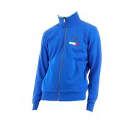 La Martina Felpa Full Zip Italy Flag Cotone Blu