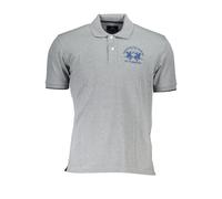 La Martina Grigio Cotton Men Polo - XXL