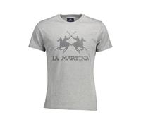 La Martina Grigio Cotton Men's T-Shirt - XXL
