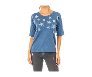 La Martina - Maglia a Maniche 3/4 con Design a Stella - - Tops - Donna - Blu - M