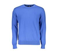 La Martina, ,Knitwear ,Uomo ,Blu ,M Camicia a Maniche Lunghe con Girocollo Ricamata