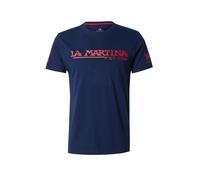 La Martina Maglietta blu scuro / rosso sangue Uomo La Martina XXL blu scuro / rosso sangue