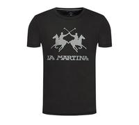 La Martina, ,Tops ,Uomo ,Nero ,L Magliette in Cotone Nera Taglio Classico