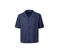 La Martina MCC025 Camicia da Uomo Lino Beige Maniche Corte V-Neck