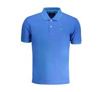 La Martina - Polo Blu in Cotone con Logo - - Tops - Uomo - Blu - L