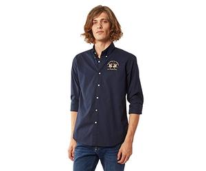 La Martina RAF Camicia Casual, Blu (Navy 07017), Medium (Taglia Produttore:M) Uomo