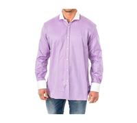 La Martina, ,Shirts ,Uomo ,Viola ,S Camicia a Maniche Lunghe Lilla con Chiusura a Bottoni