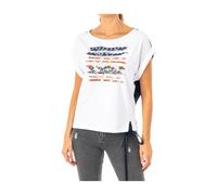 La Martina - T-shirt a Maniche Corte con Design Originale - - Tops - Donna - Bianco - S
