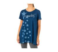 La Martina - T-shirt a maniche corte con design originale - - Tops - Donna - Blu - S