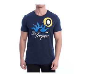 La Martina - T-shirt a maniche corte ispirata a St. Tropez - - Tops - Uomo - Blu - L