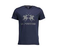 La Martina, ,Tops ,Uomo ,Blu ,2XL T-shirt uomo a maniche corte blu