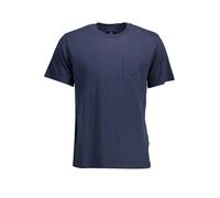 La Martina T-shirt uomo in cotone blu maniche corte ricamo logo 2XL