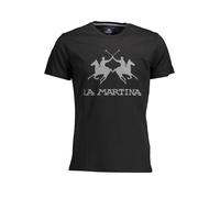 La Martina, ,Tops ,Uomo ,Nero ,L Magliette in Cotone Nera Taglio Classico