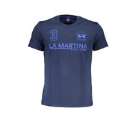 La Martina Blue Cotton T-Shirt M
