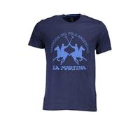 La Martina T-Shirt Uomo Cotone Blu, Blu, XL