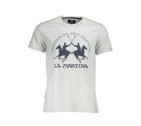 La Martina T-shirt Uomo Cotone Grigio, Grigio, XL