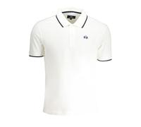 La Martina White Cotton Men Polo Shirt - L