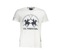 La Martina White Cotton Men T-Shirt - XXL