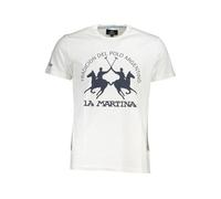 La Martina White Cotton T-Shirt XXL