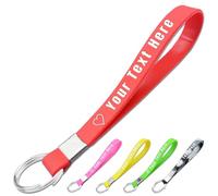 La massa su ordinazione del silicone di Keychain ha personalizzato i portachiavi da 1pc a 500pcs, catena chiave su misura con il nome ed il logo incisi, Rosso, 6.5"L*0.47"W/ 16.5cm*1.2cm
