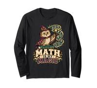 La Matematica È La Mia Magia Gufo Mago Insegnante Maglia a Manica