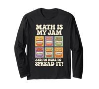 La Matematica è la mia marmellata e Sono Qui per diffonderla Groovy Matematica Insegnante Maglia a Manica