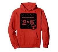 La Matematica Non è Matematica 2x5 Divertente Umorismo matematico Felpa con Cappuccio, Unisex per Adulti, Rosso, S
