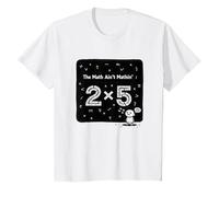 La Matematica Non è Matematica 2x5 Divertente Umorismo matematico Maglietta, Bambini, Bianco, 4 Anni