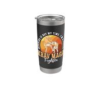 La mattina non è il mio momento Sono un combattente di Krav Maga di arti marziali Bicchiere termico in acciaio inox doppia parete