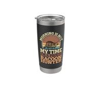 La mattina non è il mio momento Sono un orgoglioso cacciatore di procione Coonhunter Bicchiere termico in acciaio inox doppia parete
