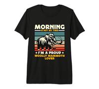 La Mattina Non è Il Mio Momento Sono Un paleontologo Woolly Mammoth Maglietta Premium