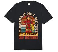 La Mattina Non è Il Mio Momento Sono Un Vigile del Fuoco Capo Pompiere Comfort Colors Adult Heavyweight T-Shirt