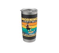 La mattina non è il mio momento Sono un Wakeboarder per gli amanti del wakeboard Bicchiere termico in acciaio inox doppia parete