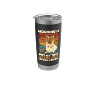 La mattina non è la mia ora Sono amante degli animali Hamster Gerbil Lover Bicchiere termico in acciaio inox doppia parete