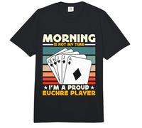 La Mattina Non è la mia Ora Sono Un Amante delle Carte Euchre, Giocatore di Euchre Comfort Colors Adult Heavyweight T-Shirt