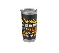 La mattina non è la mia ora Sono un orgoglioso amante delle bocce Bocce Ball Bicchiere termico in acciaio inox doppia parete