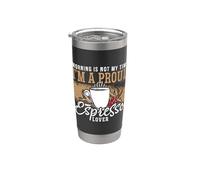 La mattina non è la mia ora Sono un orgoglioso barista amante dell'espresso Bicchiere termico in acciaio inox doppia parete