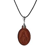 LA MEDAGLIA MIRACOLOSA - QUELLA ORIGINALE - CON LACCIO IN CORDA - REALIZZATA ARTIGIANALMENTE IN VERO CUOIO - 100% MADE IN ITALY