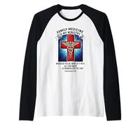 La Medicina di Famiglia Cristiana è Il Mio Medico Medico di Ministero MD Maglia con Maniche Raglan