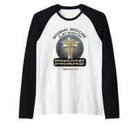 La Medicina di Famiglia Cristiana è Il Mio Medico Medico di Ministero MD Maglia con Maniche Raglan