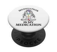 La meditazione è il mio farmaco Kundalini Yoga Chakra PopSockets PopGrip Adesivo