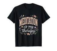 La Meditazione è la mia Terapia Boho Floreale Maglietta