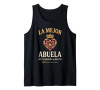 La Mejor Abuela del Mundo Intero Cuore Corona Amor Canotta