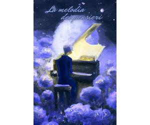 La melodia dei pensieri: Diario per esprimere le proprie emozioni e per donare una melodia ai pensieri, un viaggio interiore da intraprendere, 100 ... pianista sulla luna, colore blu e azzurro